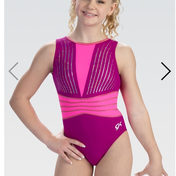 GK Pink and Purple Kids Leotard - Picture 1 of 1